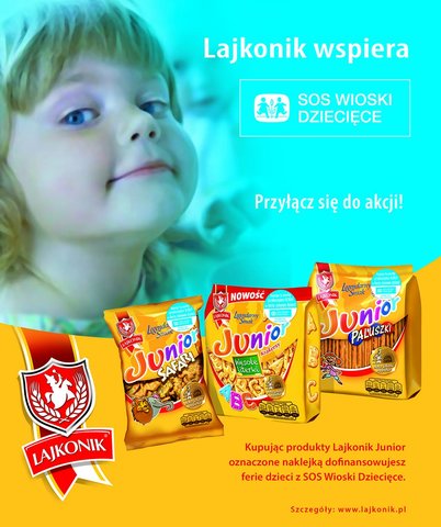 Produkty marki Lajkonik finansują ferie zimowe podopiecznych ze Stowarzyszenia SOS Wioski Dziecięce