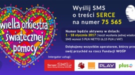 SerwerSMS.pl grał bardzo głośno dla WOŚP! Wciąż można wysyłać SMS-y Premium Problemy społeczne, BIZNES - Choć oficjalnie 25. Finał Wielkiej Orkiestry Świątecznej Pomocy dobiegł końca, związane z nim emocje jeszcze nie opadły, a działania nie dobiegły końca. Dla WOŚP, jeszcze do środy 18 stycznia, na pewno gra SerwerSMS.pl.