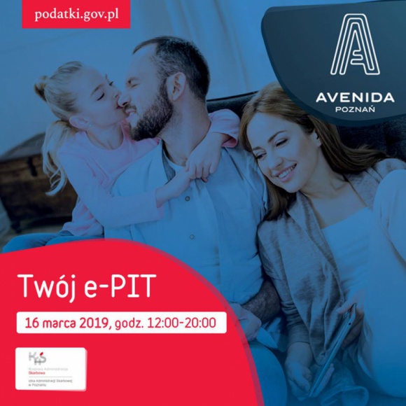 Rozlicz PIT w Avenidzie – bezpiecznie, szybko i wygodnie Problemy społeczne, BIZNES - 16 marca w godz. 12:00-20:00 w Avenidzie urzędnicy z Krajowej Izby Skarbowej bezpłatnie pomogą mieszkańcom Poznania i okolic w składaniu zeznań podatkowych i w wysłaniu ich drogą internetową do odpowiedniego oddziału Urzędu Skarbowego.