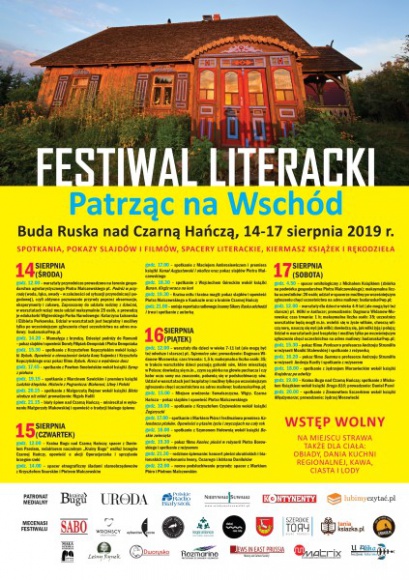 TaniaKsiazka.pl na Festiwalu literackim Patrząc na Wschód Książka, LIFESTYLE - Białostocka księgarnia internetowa TaniaKsiazka.pl znalazła się w gronie mecenasów Festiwalu literackiego Patrząc na Wschód. Ta unikalna w skali Polski impreza odbędzie się 14–17 sierpnia w Budzie Ruskiej nad Czarną Hańczą.